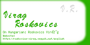 virag roskovics business card